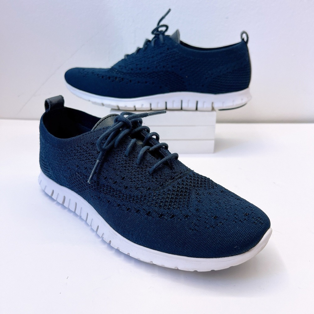 Cole Haan ZeroGrand OS Women's 7.5 B Lace Up Lifestyle Oxfords Shoesâ Navy Knit
